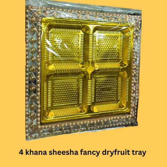 4 Khana Sheesha Fancy Dryfruit Tray ( Item No :-2417)