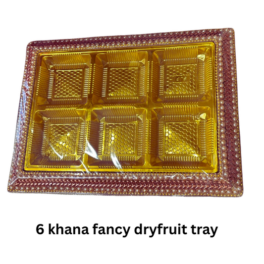 6 Khana Fancy Dryfruit Tray (Item No:- 2416)