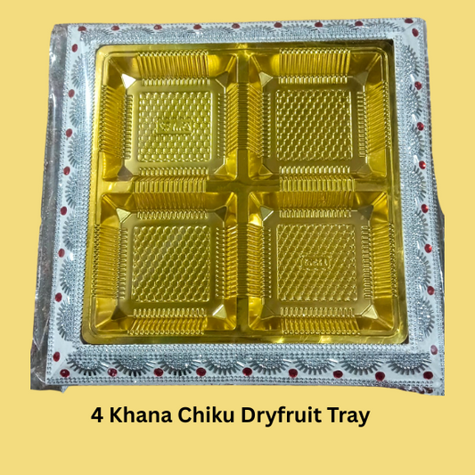 4 Khana Chiku Dryfruit Tray (Item No:-246)
