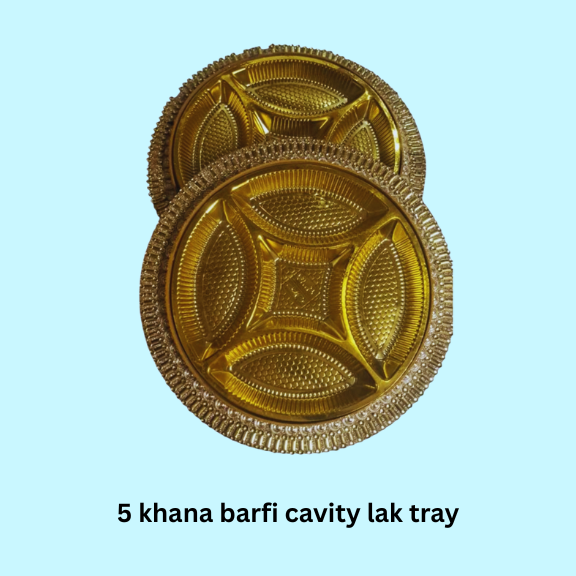 5 Khana Barfi Dryfruit Cavity Lak Tray