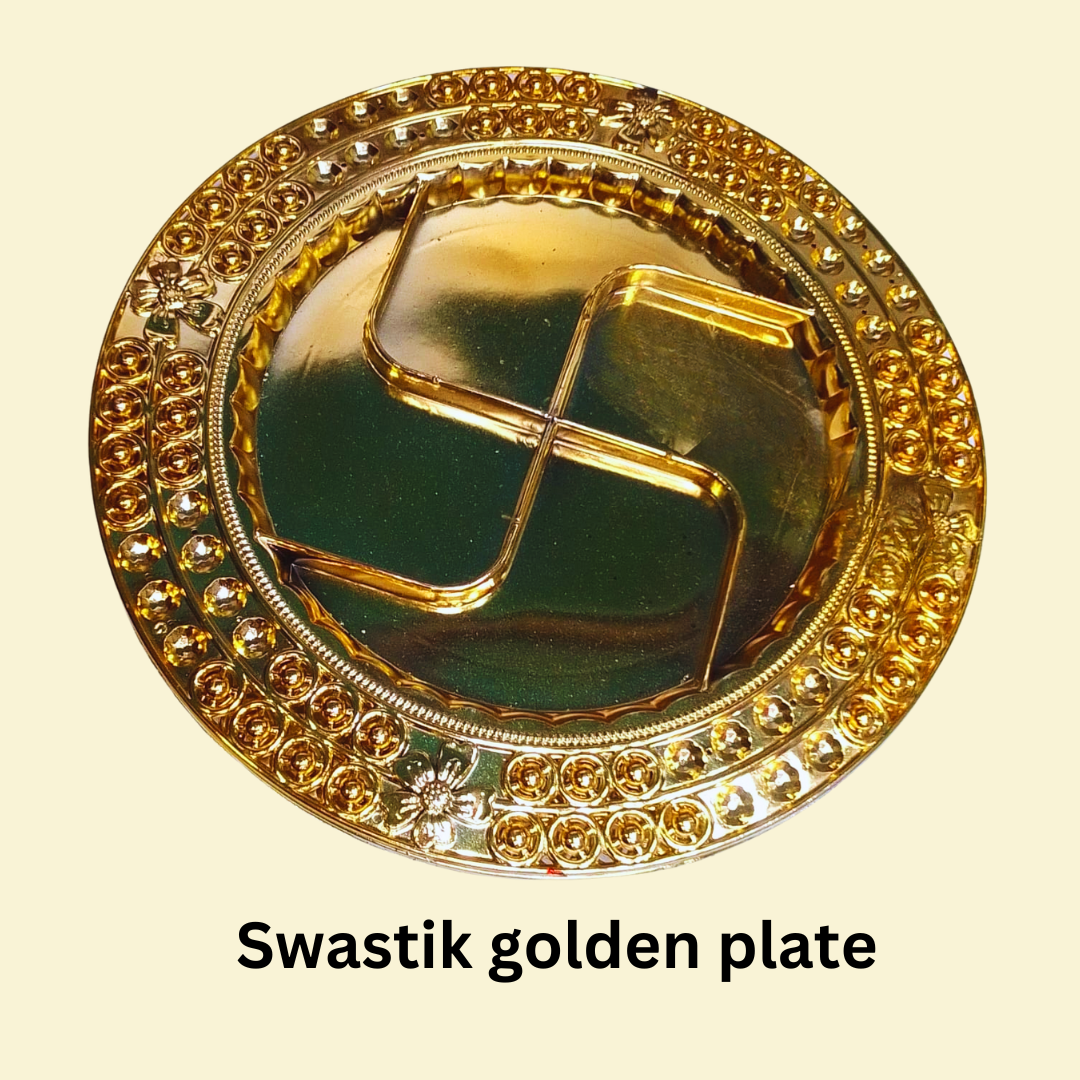 Swastik Golden Plate