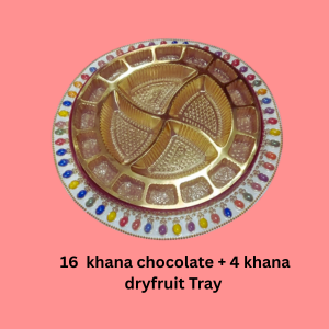 16 Khana Chocolate + 4 Khana Dryfruit Tray