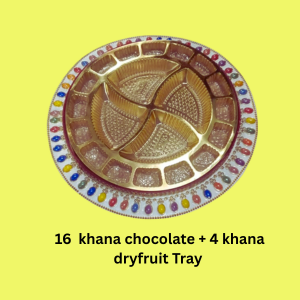16 Khana Chocolate + 4 Khana Dryfruit Tray