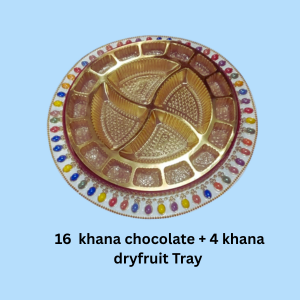 16 Khana Chocolate + 4 Khana Dryfruit Tray