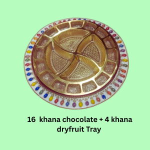 16 Khana Chocolate + 4 Khana Dryfruit Tray (Item No:- 249)