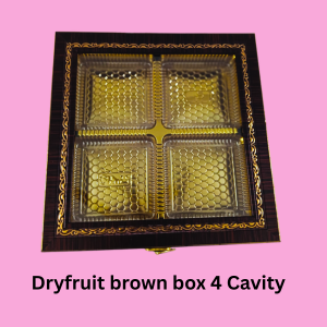 Dryfruit Brown Box 4 Cavity (Item No:-262)