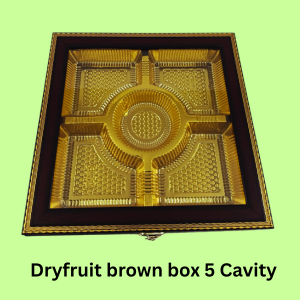Dryfruit Brown Box 5 Cavity (Item No:-261)