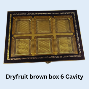 Dryfruit Brown Box 6 Cavity (Item No:-263)