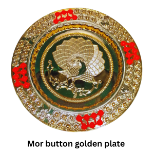 Mor Button Golden Plate