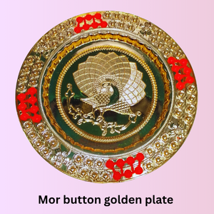 Mor Button Golden Plate