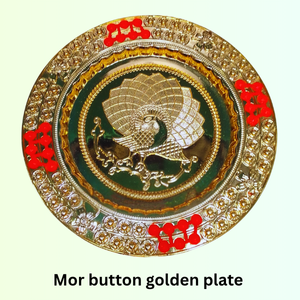 Mor Button Golden Plate