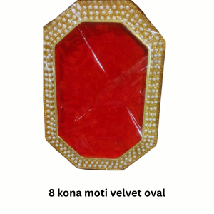 8 Kona Moti Velvet Oval Tray (Item No:-3-26 )