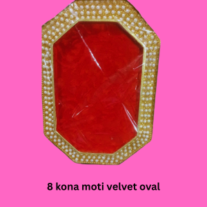 8 Kona Moti Velvet Oval Tray (Item No:-3-26 )