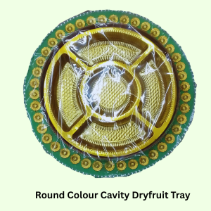Round Colour Cavity Dryfruit Tray