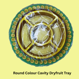 Round Colour Cavity Dryfruit Tray