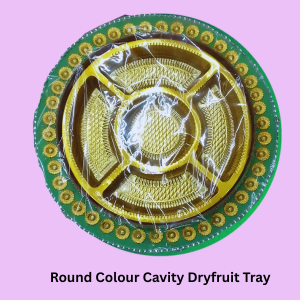 Round Colour Cavity Dryfruit Tray