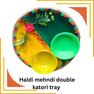 Haldi Mehndi Double Katori Tray