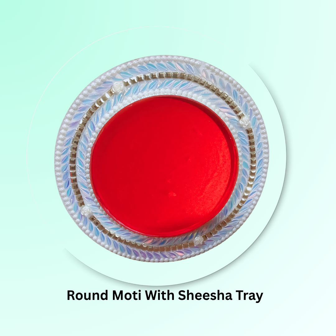 Round Moti With Sheesha Tray (Item No:-3-31 )
