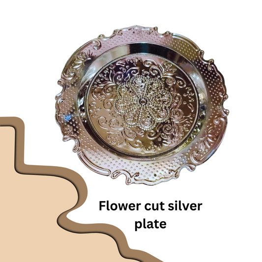 Flower Cut Silver Plate Item No: (2724)