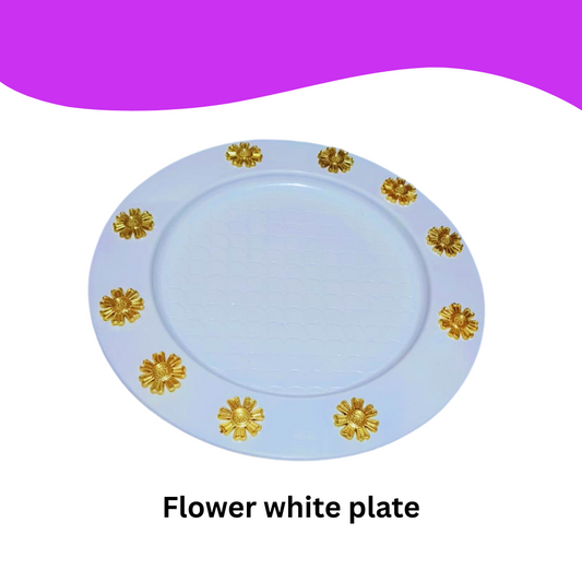 Flower White Plate Item No: (2727)