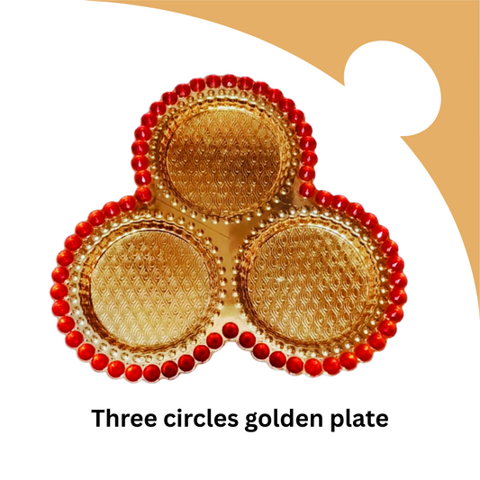 Three Circles Golden Plate Item No: (2722)