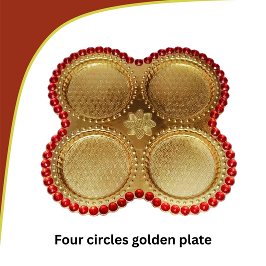Four Circles Golden Plate Item No: (2723)