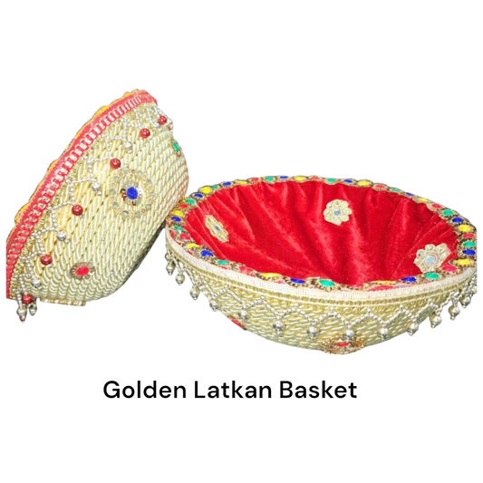 Buland Golden Latkan Basket / Buland Golden Latkan Tokri (Item No:-2221)