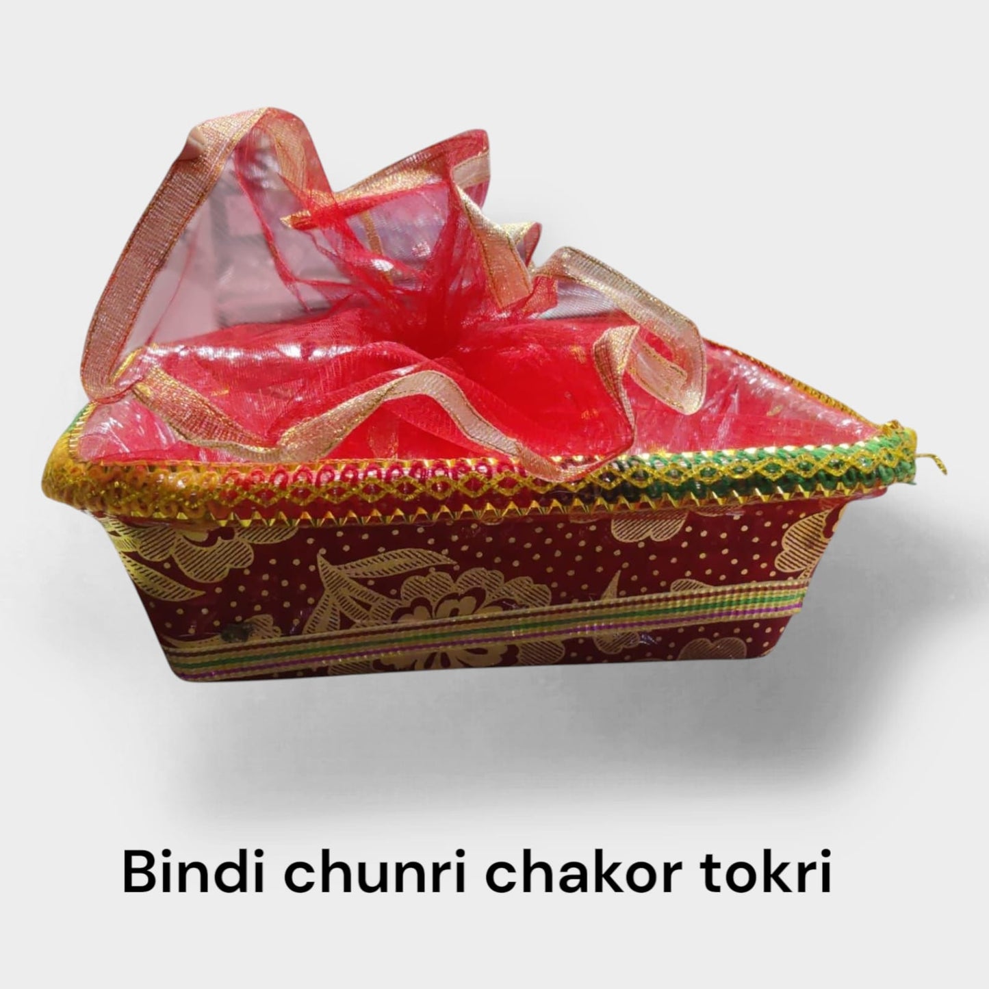 Bindi Chunri Tokri Chakor / Velvet Tiranga Tokri Chakor