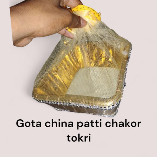 Gota Tokri China Patti Chakor / Golden Gota Tokri China Patti Chakor (Item No:-2214)