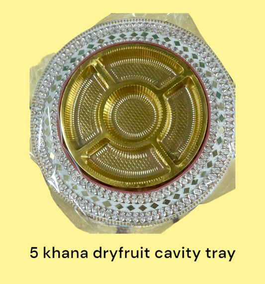 5 Khana Dryfruit Cavity Tray (Item No:- 2422)