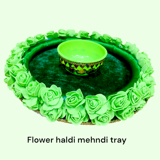 Flower Haldi Mehndi Tray Item No: (2911)