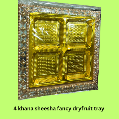 4 Khana Sheesha Fancy Dryfruit Tray