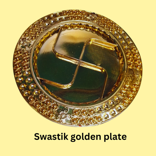 Swastik Golden Plate