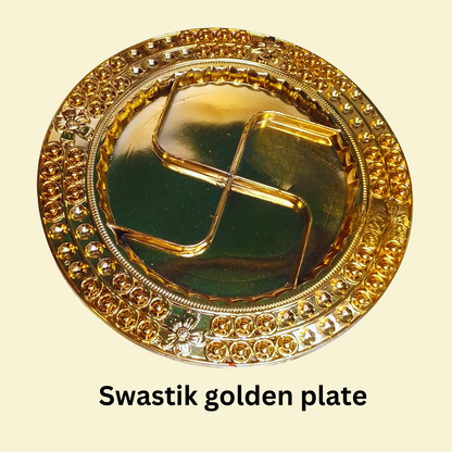 Swastik Golden Plate