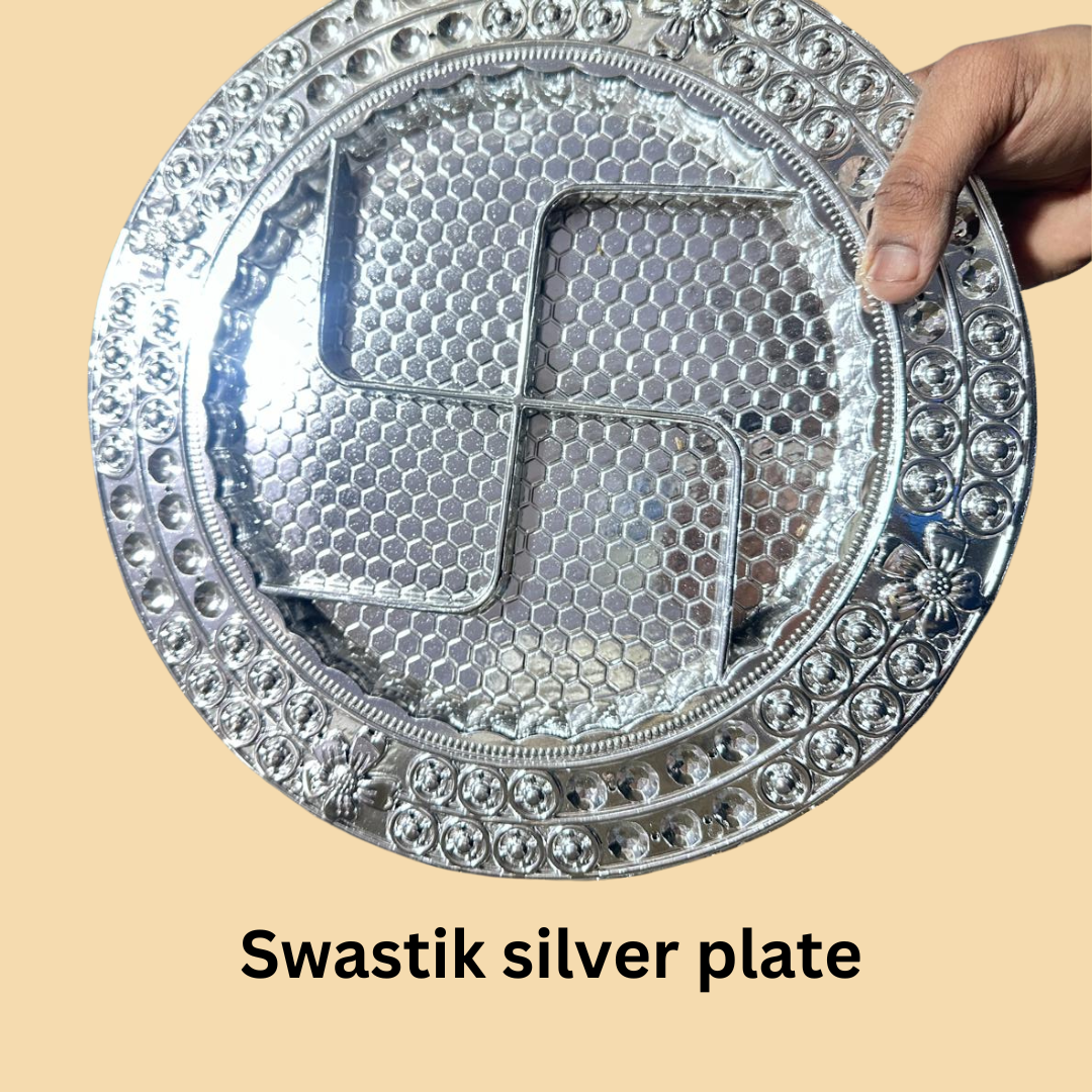 Silver Swastik Plate