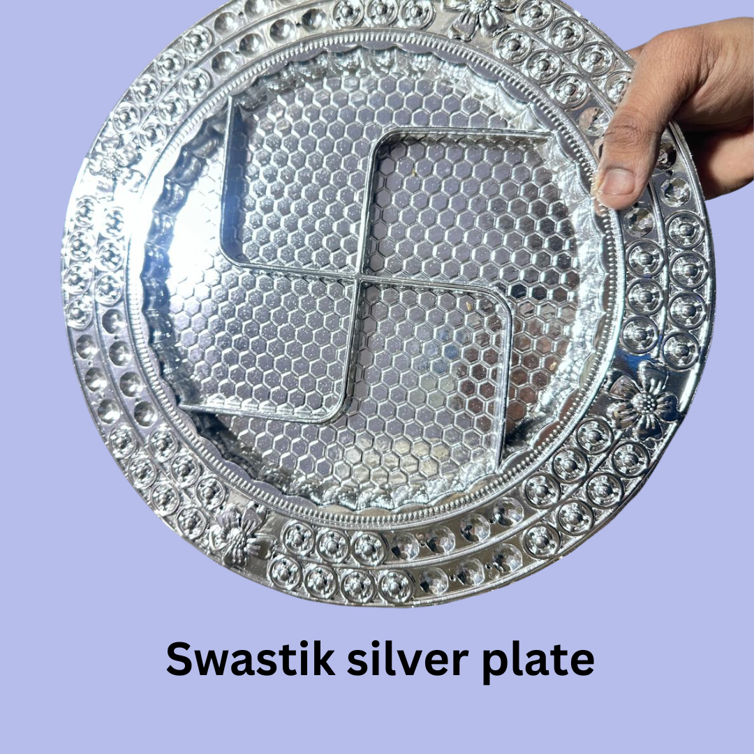 Silver Swastik Plate