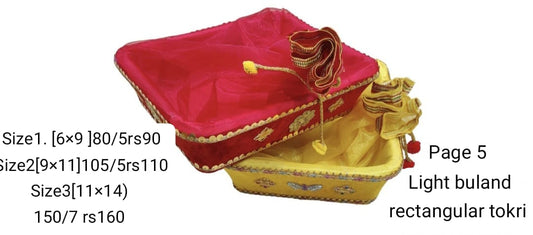 Light Buland Rectangular Tokri