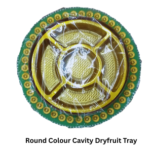 Round Colour Cavity Dryfruit Tray