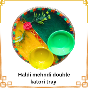 Haldi Mehndi Double Katori Tray