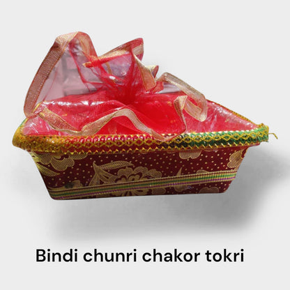 Bindi Chunri Tokri Chakor / Velvet Tiranga Tokri Chakor