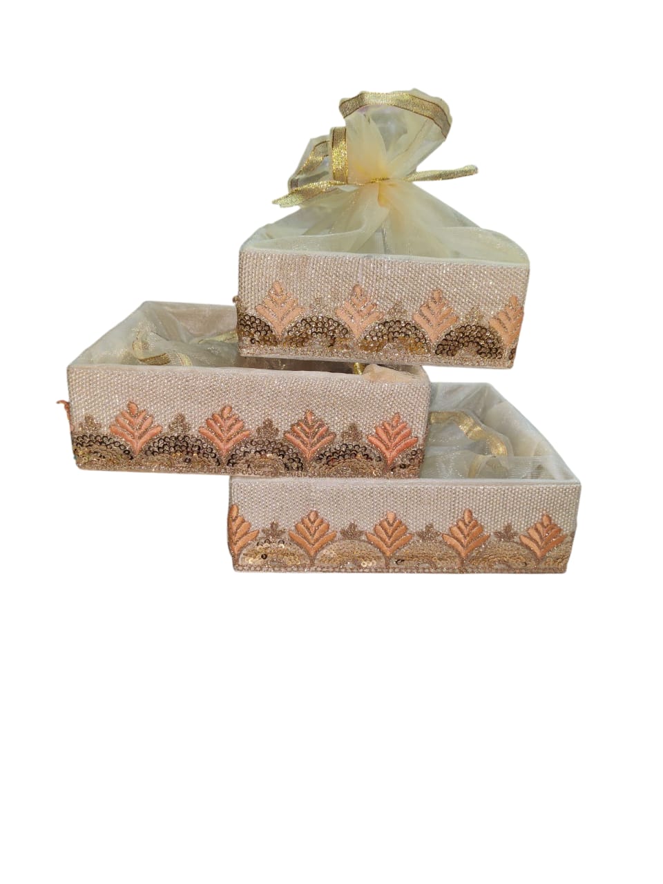 Orange Peach MDF/ White Jute MDF / Taj Mahal MDF